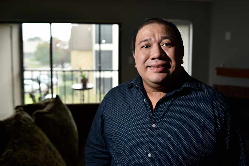 Gabriel Merlo, originally of Honduras, photographed at his home in Dallas in November. 