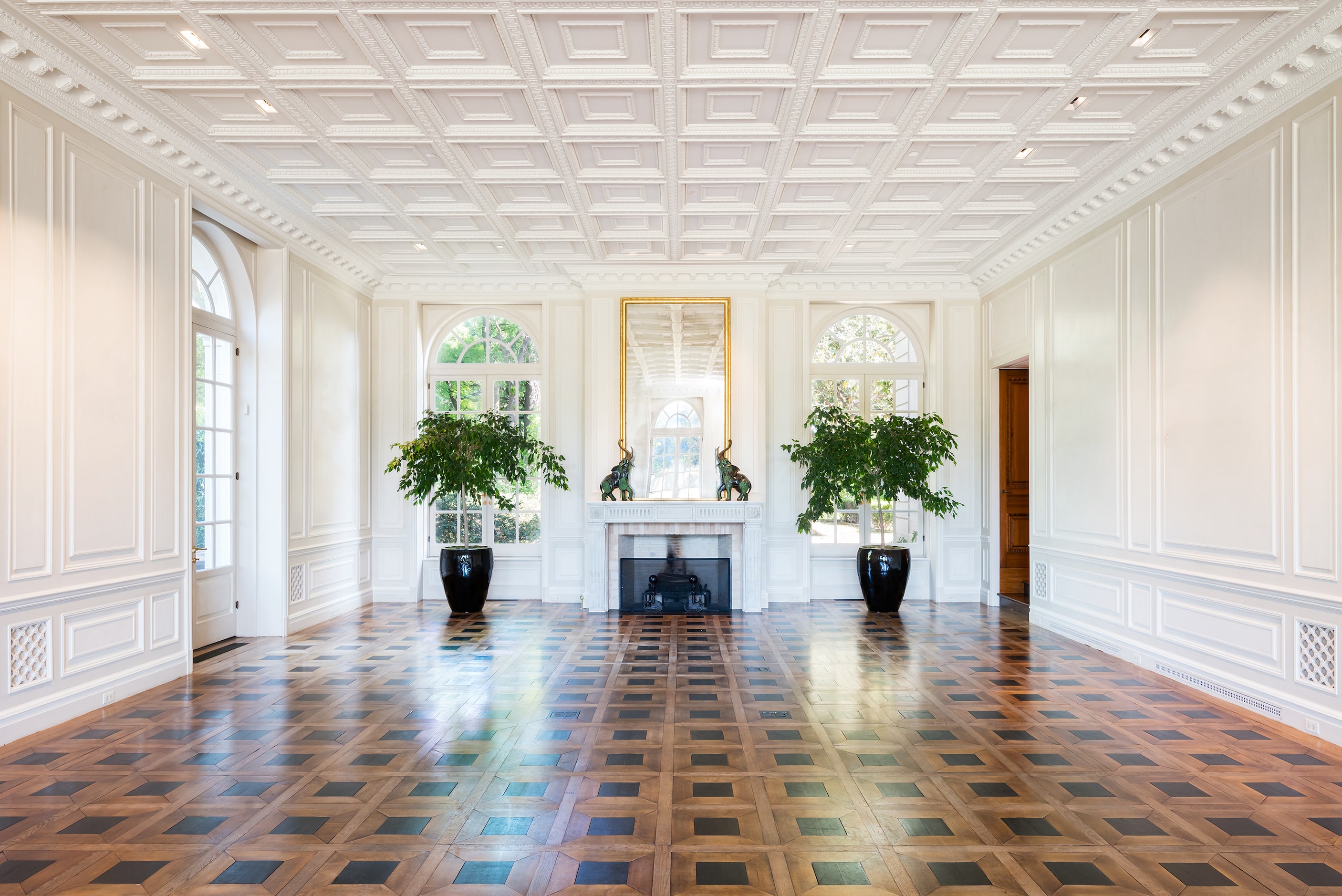 One of the grand rooms in the $60 million Crespi Estate.