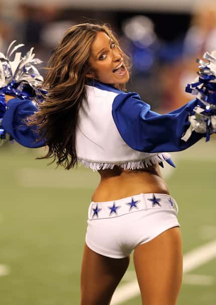 Dallas Cowboys cheerleader Angela Rena, pictured at Cowboys Stadium in Arlington, Texas, on...