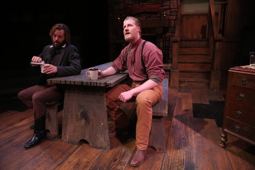 Sterling Gafford (left) and Blake Blair act out a scene from Day Light at Theatre Three in...