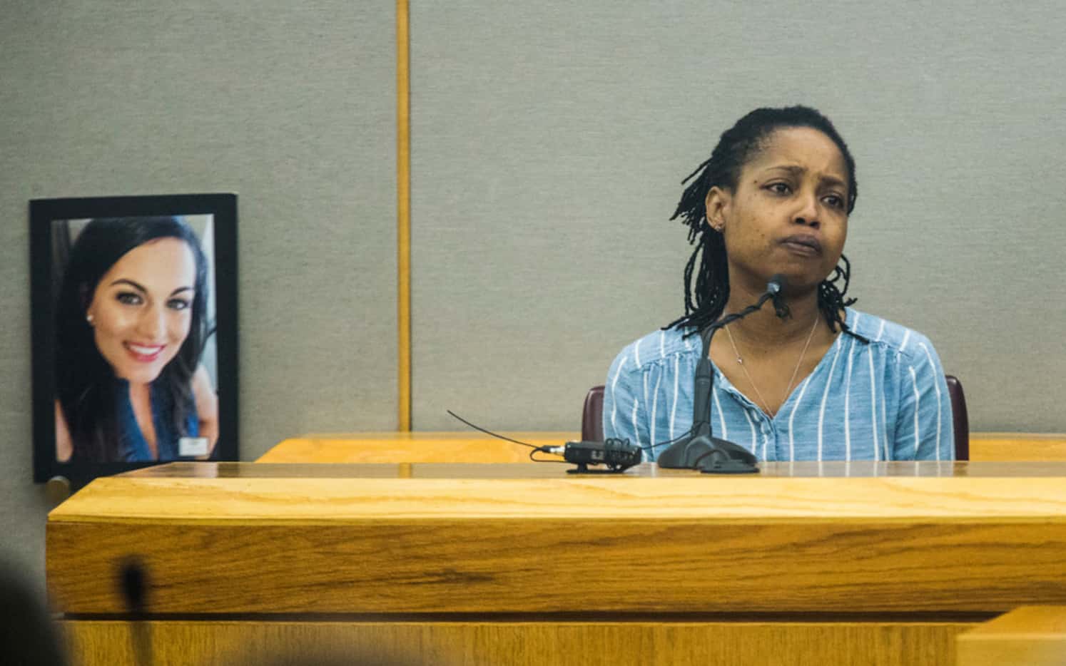 Meisha Beasley, sister of Kristopher Love, testified Tuesday during the punishment phase of...