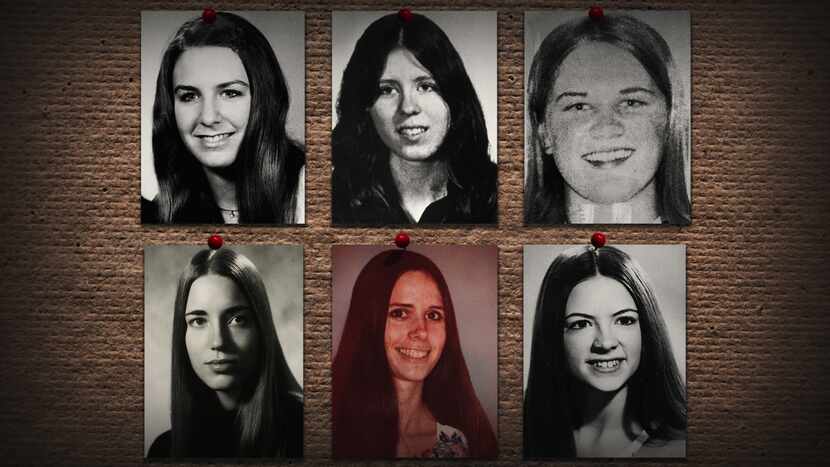 A photo of some of women Ted Bundy killed is included in Conversations with a Killer: The...