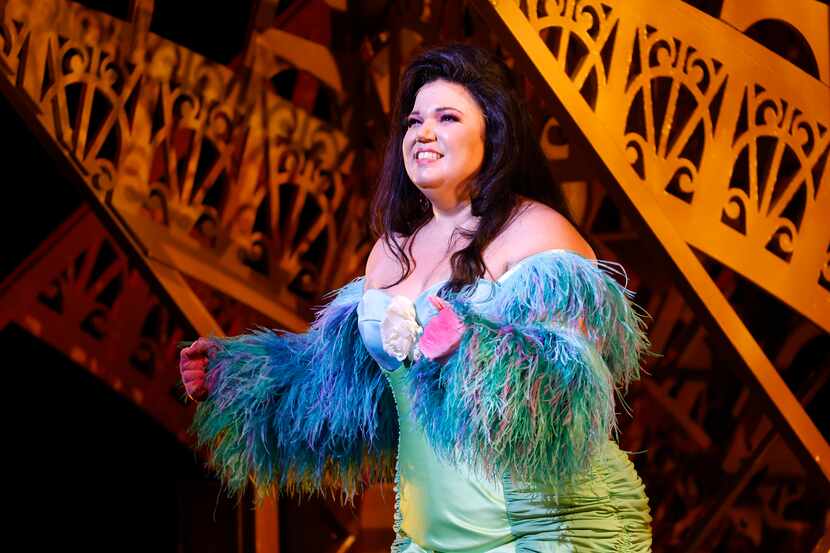 Elaine Alvarez as Violetta Valéry performs during dress rehearsal in Fort Worth Opera’s...