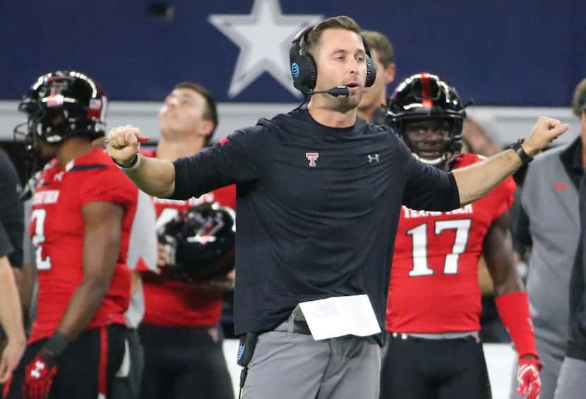 Texas Tech head coach Kliff Kingsbury is pictured during the Baylor University Bears vs. the...