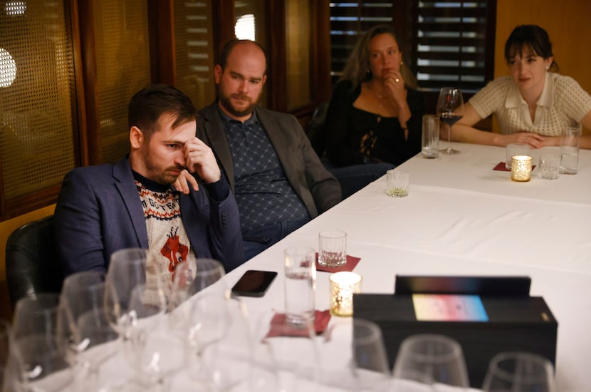 Georgie's general manager Jared Giunta (left) reacts to the restaurant’s Michelin awards as...