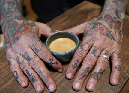 Michael Wyatt, owner of the Full City Rooster, has the name of his coffee roasting studio...