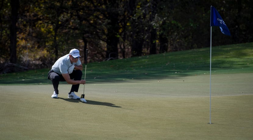 Thomas Hahm of Coppell lined up a putt at Cowboys Golf Club in Grapevine on Nov. 4, 2020. 