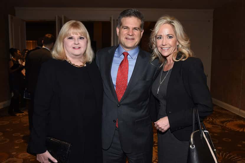 Linda Perryman Evans, John Meadows and Elise Meadows at Dallas CASA's annual dinner in...