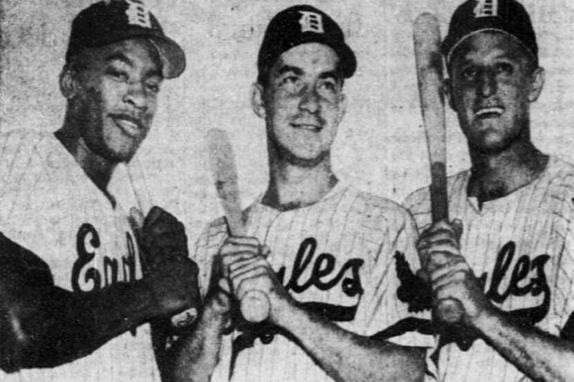 From left: Dallas Eagles teammates Bill White, Dick Getter and Ray Murray in a 1955 photo