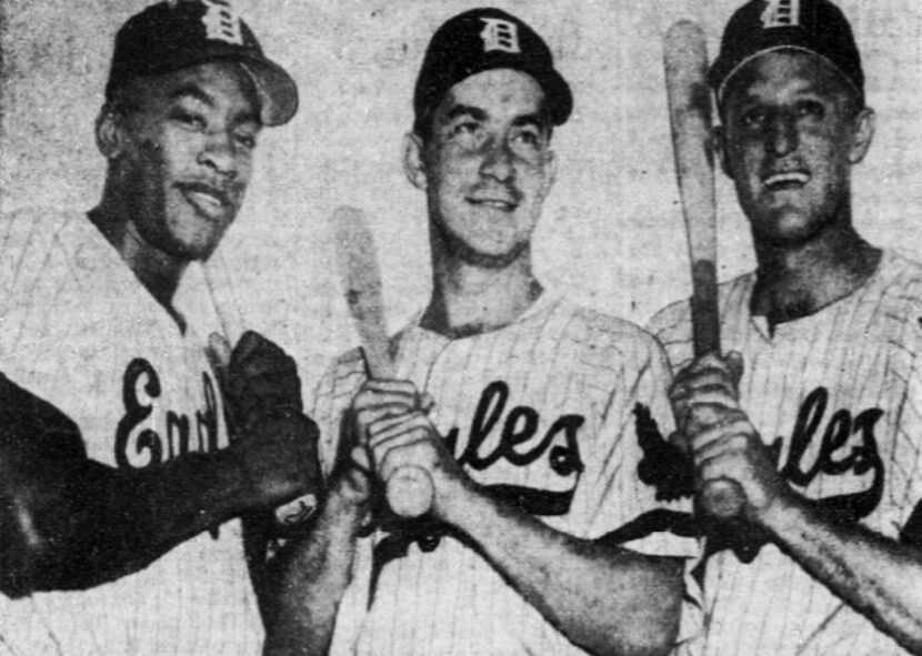 From left: Dallas Eagles teammates Bill White, Dick Getter and Ray Murray in a 1955 photo