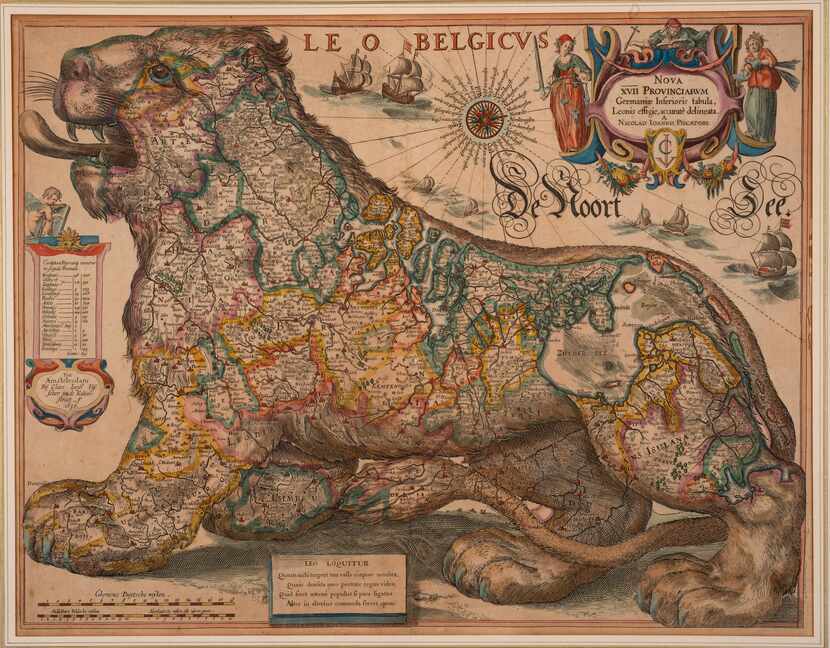 Nicolaes Visscher and Hessel Gerritsz's "Map of the Northern and Southern Netherlands as a...