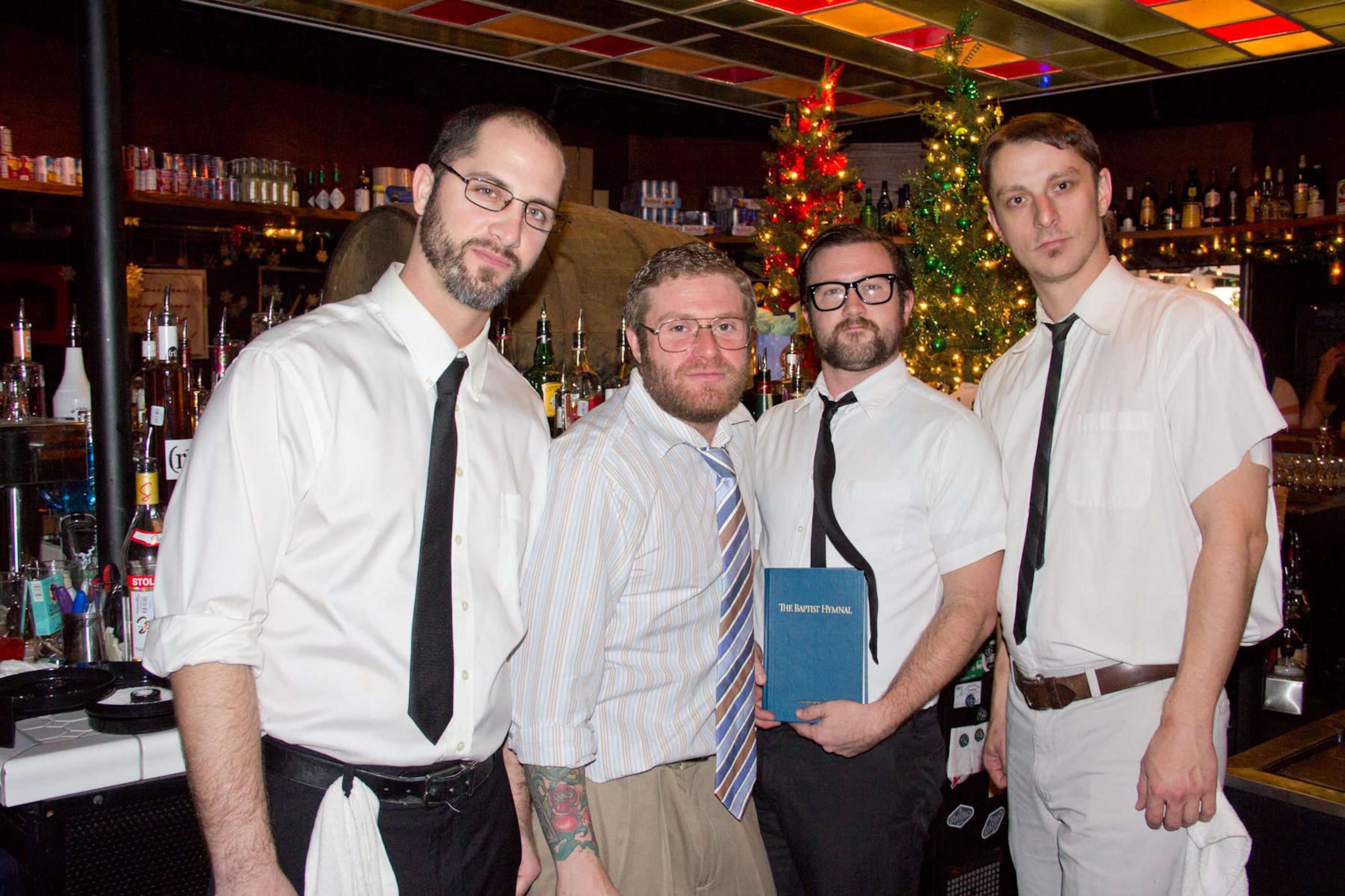 Bartenders Mike Clinton, Michael Fokakis, Jacob Neely and Jon Ackert poured "Hopocalypse"...