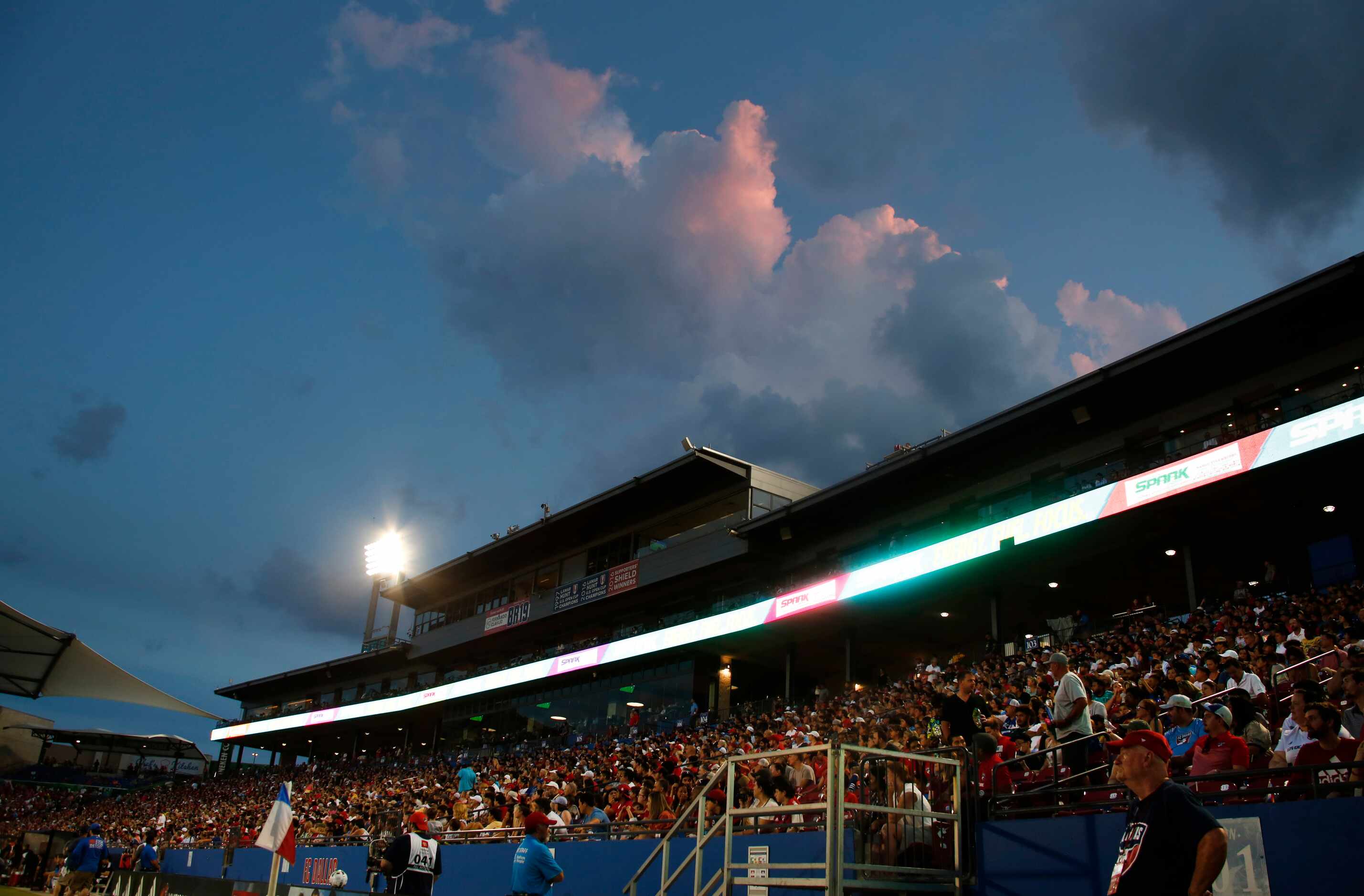 A near capacity crowd watch first half action as FC Dallas hosted Vancouver. The two teams...
