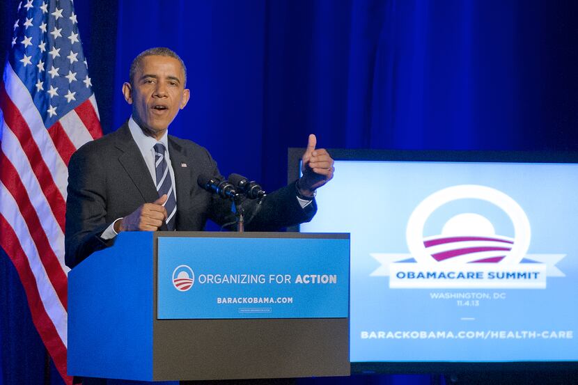 President Barack Obama speaks at an Organizing for Action "Obamacare Summit" on Nov. 4 at...