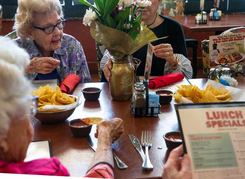 Santillo enjoys lunch and conversation at El Fenix. "I never thought anything like this...