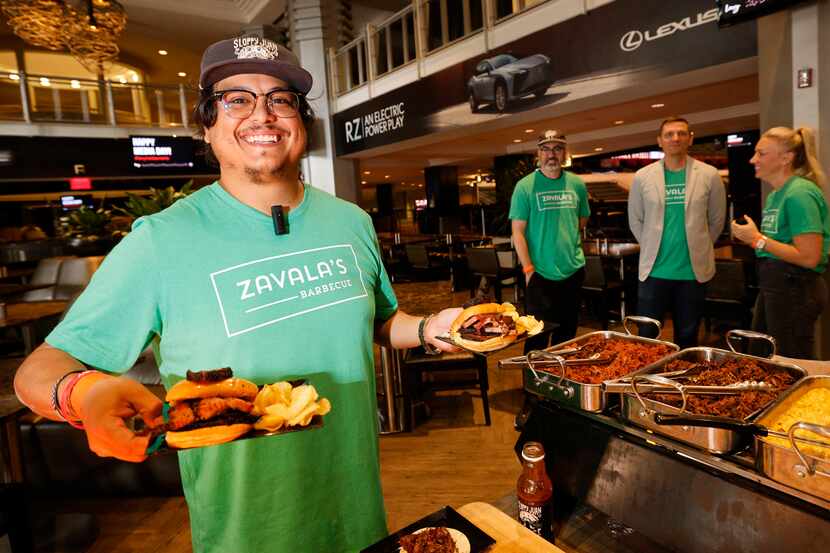 Zavala’s Barbecue owner Joe Zavala makes brisket sandwiches the day before he opens a...