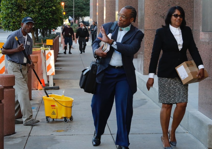 Dallas County Commissioner John Wiley Price, left, and co-defendant Dapheny Fain, Price's...