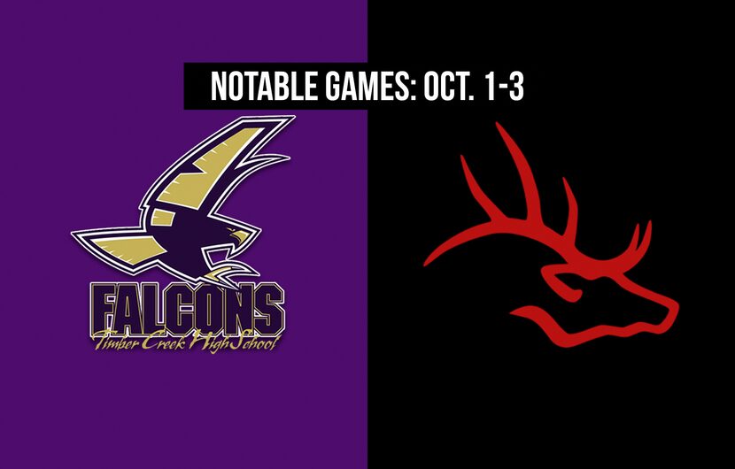 Notable games for the week of Oct. 1-3 of the 2020 season: Keller Timber Creek vs. Burleson.