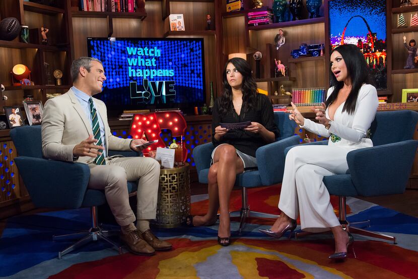 Andy Cohen looks like he doesn't believe a thing anyone is saying on "Watch What Happens...
