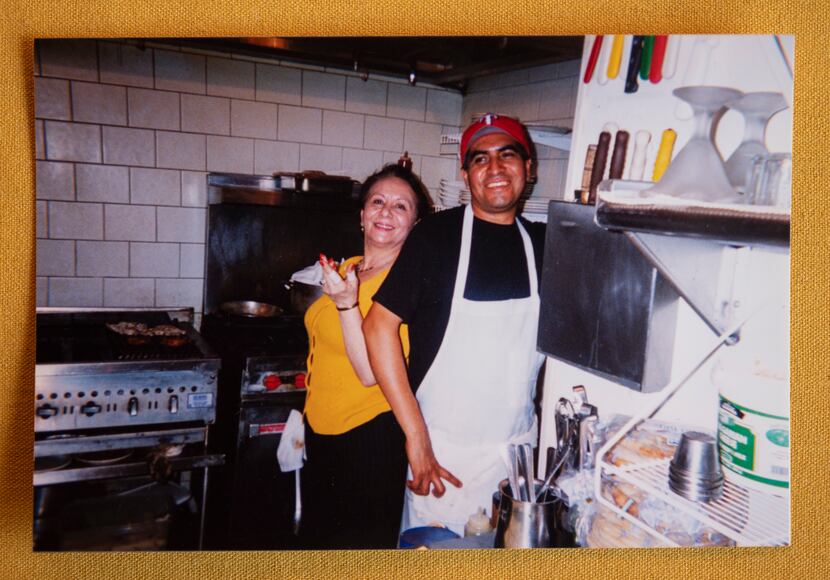 A copied photograph of original owner Nazy Nazary, left, with their long time head cook...