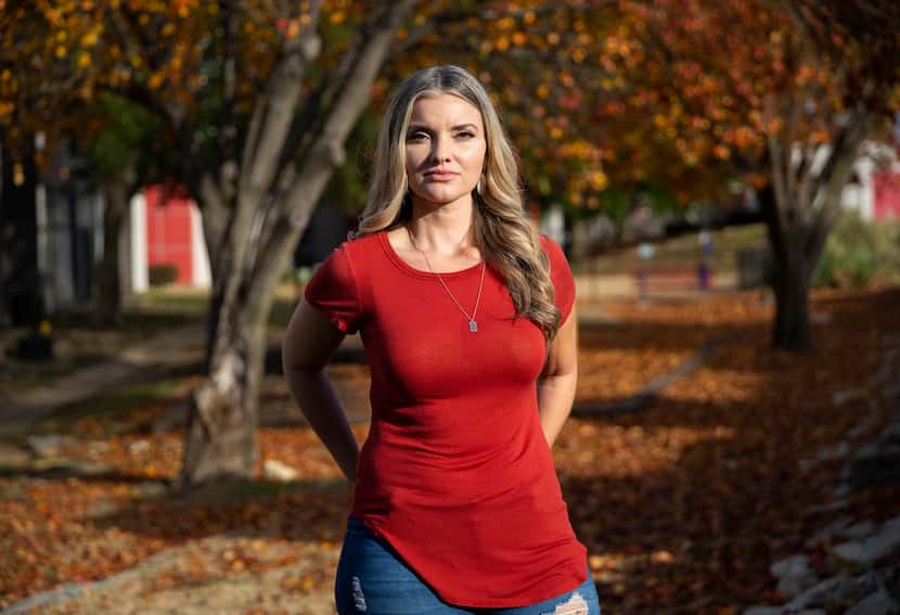 Jamie Nickerson poses outside of her home on Nov. 25, 2019 in Fort Worth. A July 2018...