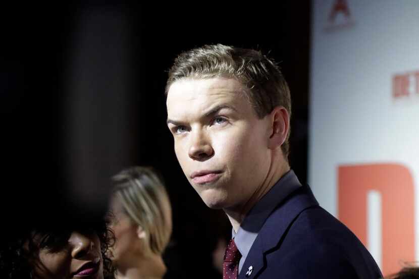 Will Poulter is interviewed on the red carpet before the premiere of "Detroit" at the Fox...