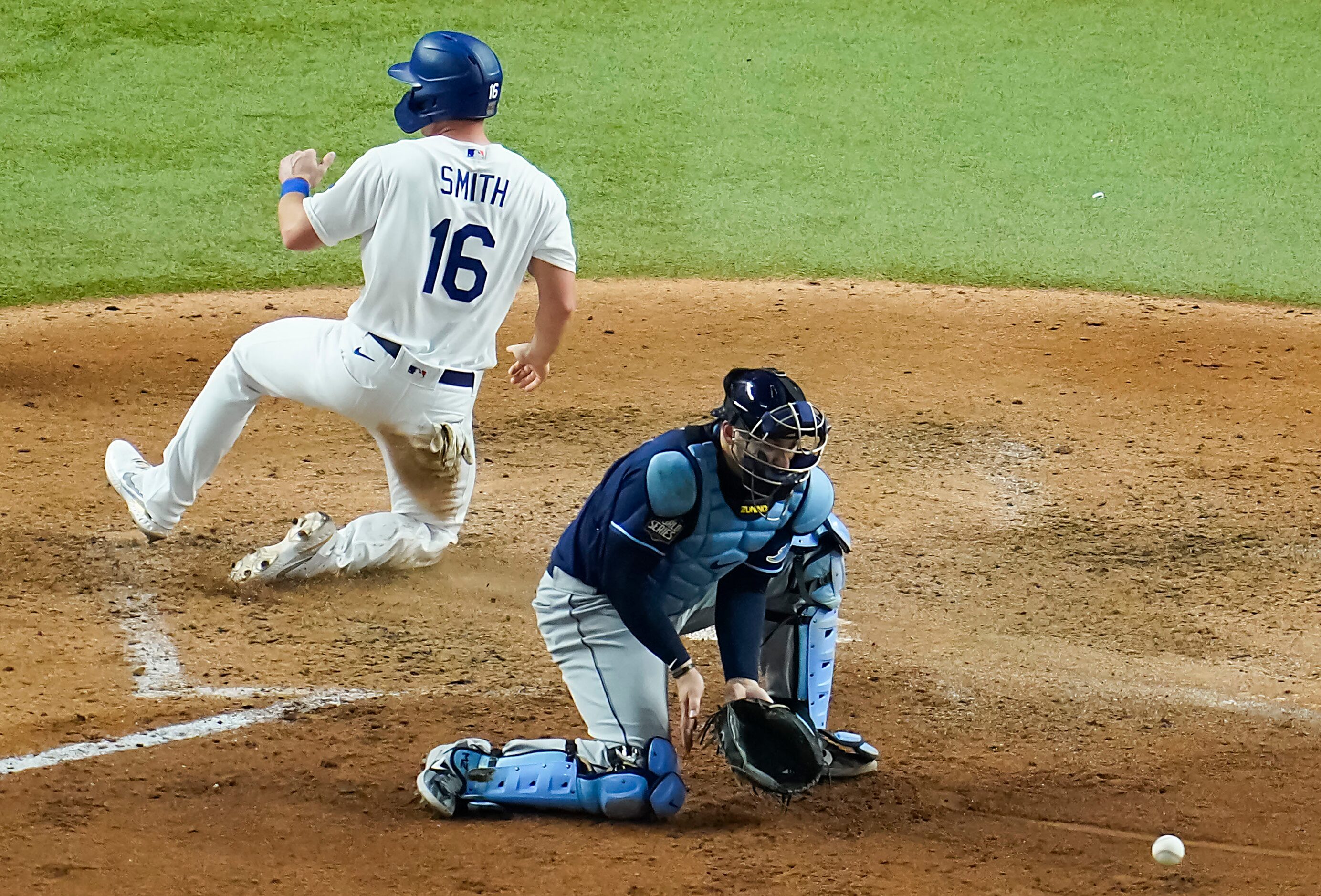 during the fifth inning in Game 1 of the World Series at Globe Life Field on Tuesday, Oct....