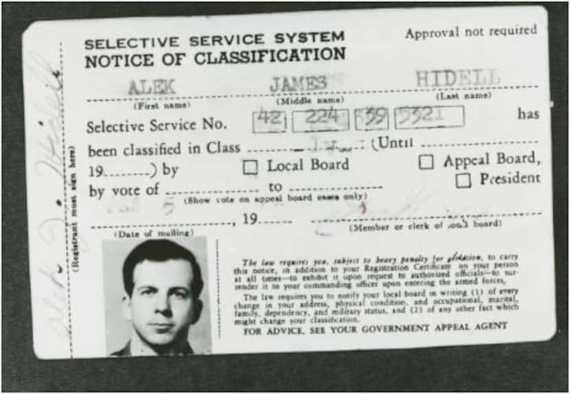 Fake ID carried by Lee Harvey Oswald showing his name as Alek James Hidell