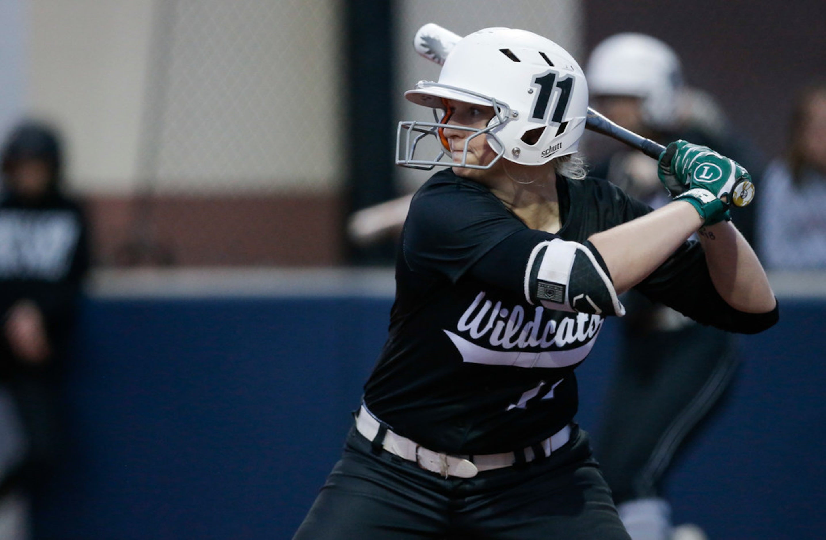 Denton GuyerÃs Kara DeBruin bats during the third inning of a one-game Class 6A Region I...