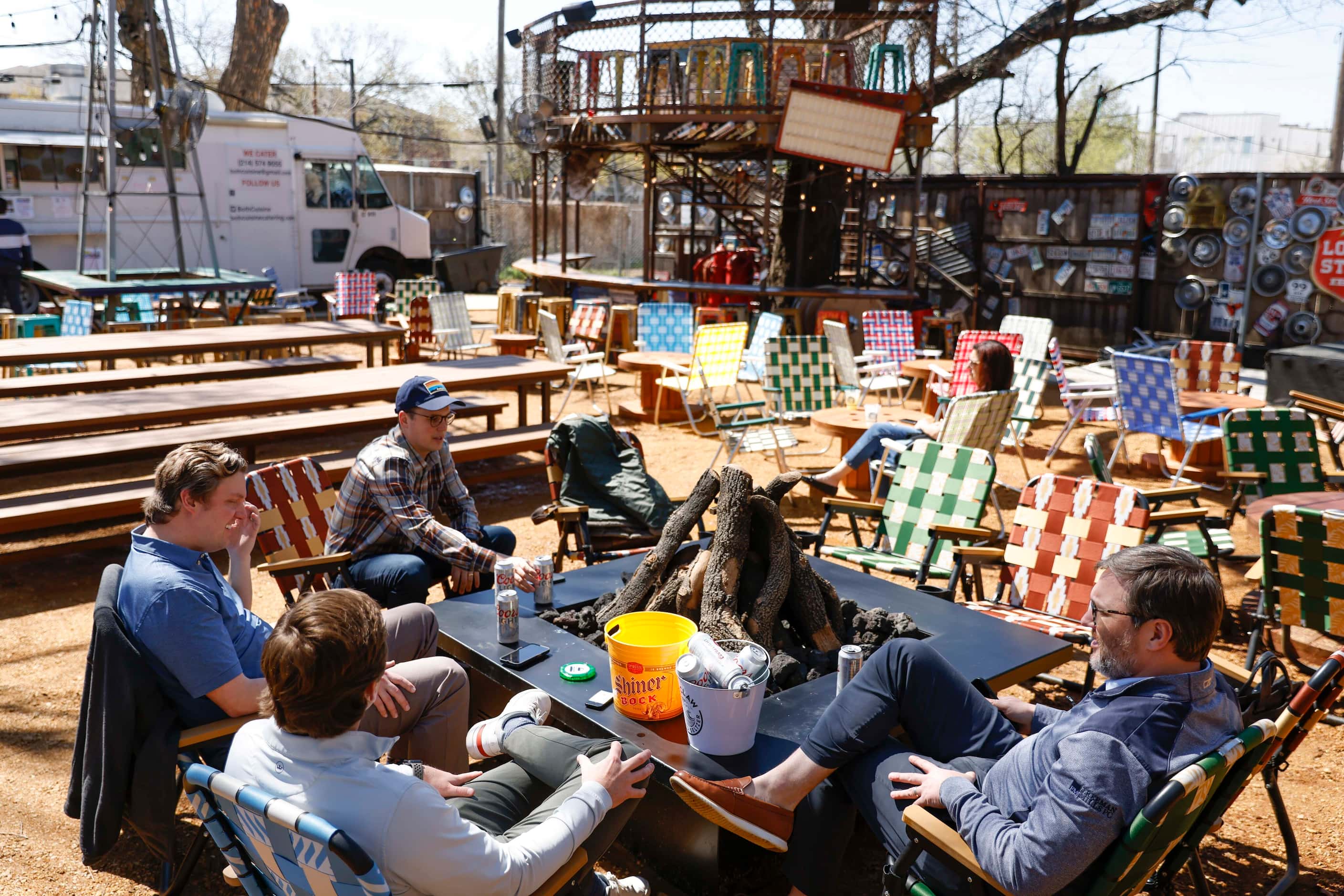 The backyard at Truck Yard in Dallas looks similar today as it did in 2022, before the...
