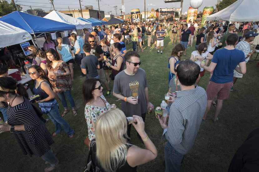 Home brew fans gather to sample beers during the Labor of Love Home Brewing Festival at Deep...