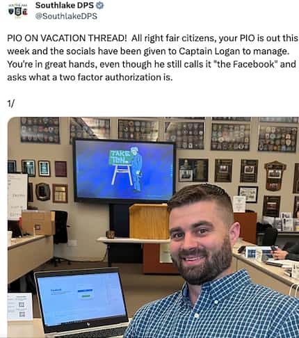 Preston Logan is featured in a post from Southlake DPS on X, formerly known as Twitter.