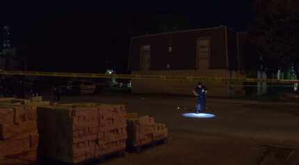 An image from the investigation scene taken from footage shot by Metro Video Dallas/Fort Worth.
