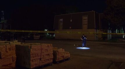 An image from the investigation scene taken from footage shot by Metro Video Dallas/Fort Worth.