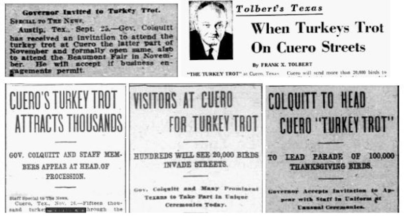 Snips of headlines from Sept. 26, Oct. 12, Nov. 10, Nov. 26 1912 and Nov. 17, 1965.