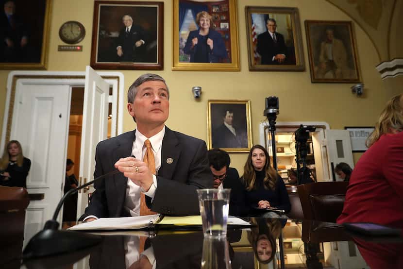 House Finance Committee Chairman Jeb Hensarling (R-TX) prepares to testify before the House...