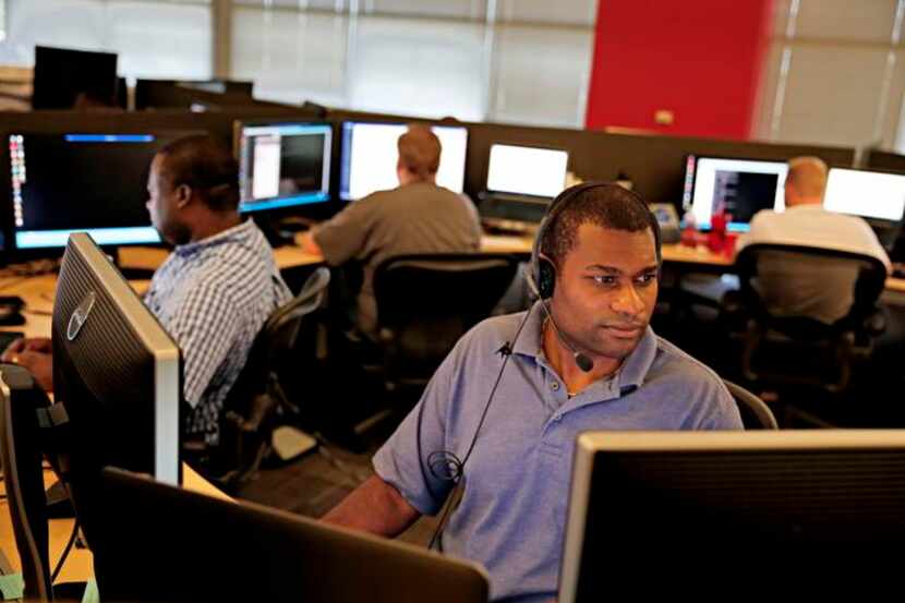 
Tole White, a Linux systems engineer, helps man FireHost’s headquarters in Richardson. The...