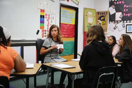 Jennifer Denton instructs students at Plano ISD's Wilson Middle School. (2016 File...