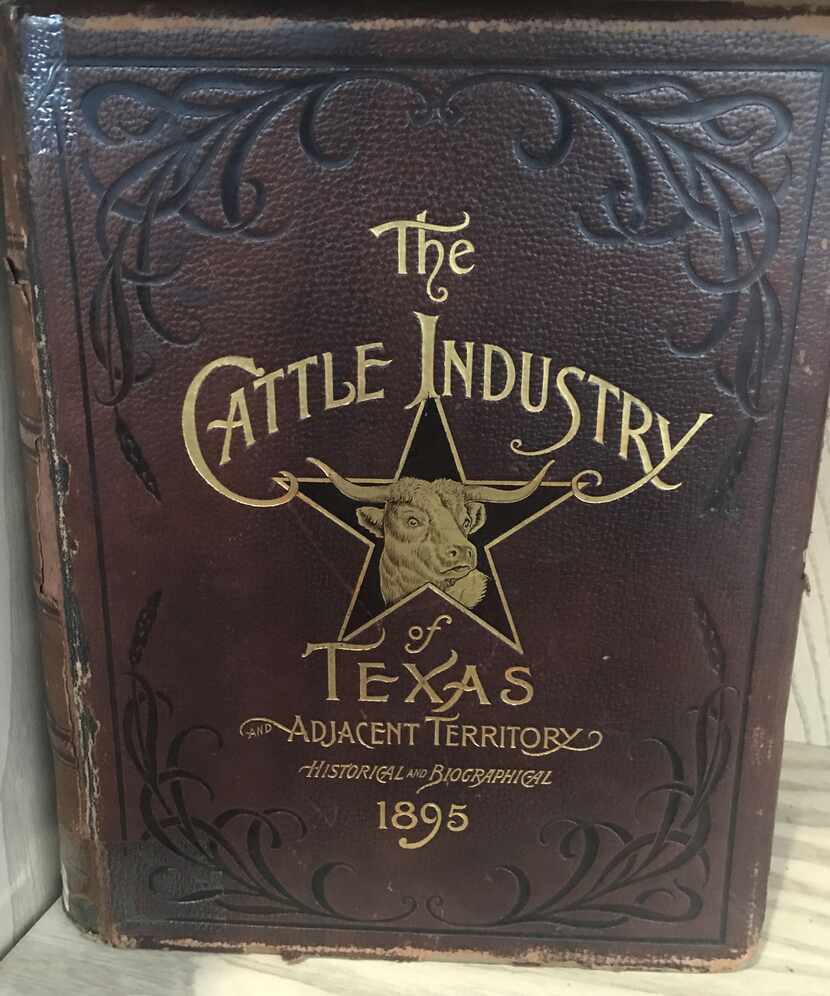 This 1895 guide to the cattle industry of Texas features rare photographs of cowboys and...