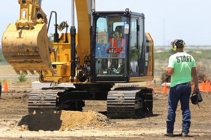 Just digging a hole, like you do. 