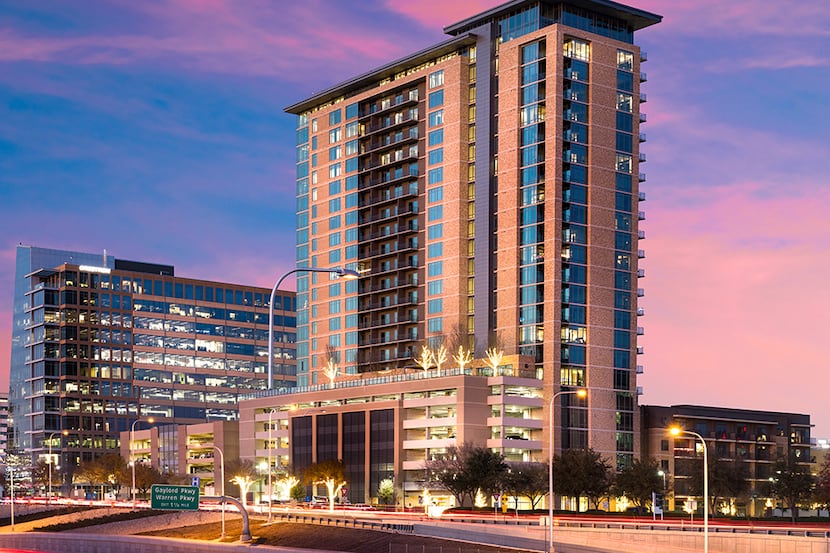 The 25-story Kincaid at Legacy apartments are on the Dallas North Tollway in Plano.
