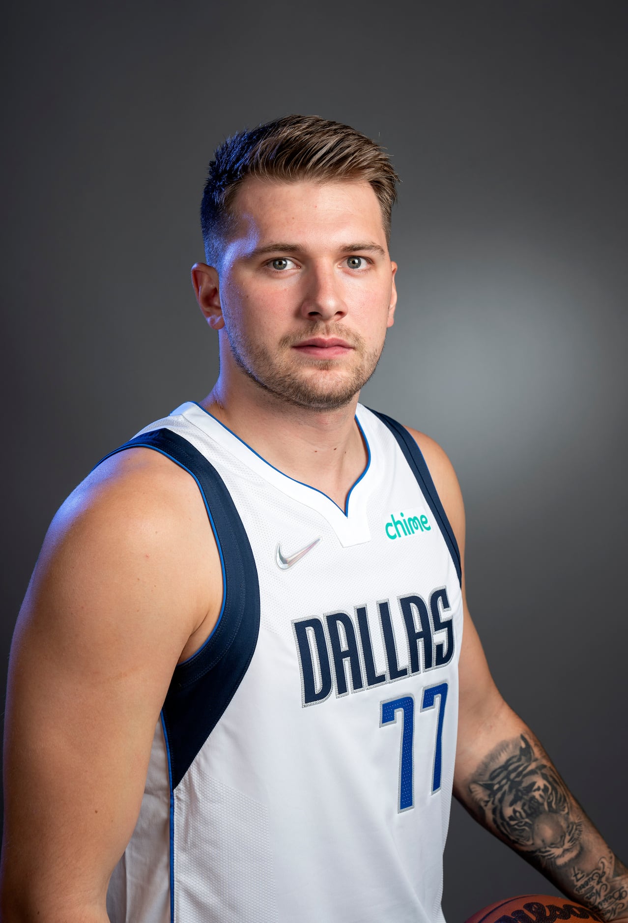 Photos: Strike a pose! Luka Doncic poses for a portrait on Mavs media day