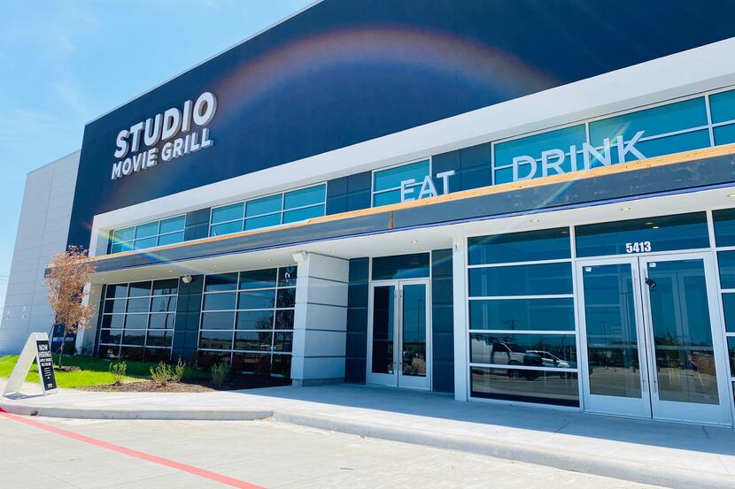 The exterior of the new Studio Movie Grill Chisholm Trail location in Fort Worth appears in...