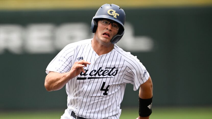 Georgia Tech's Kevin Parada plays against Campbell during an NCAA baseball game on Friday,...