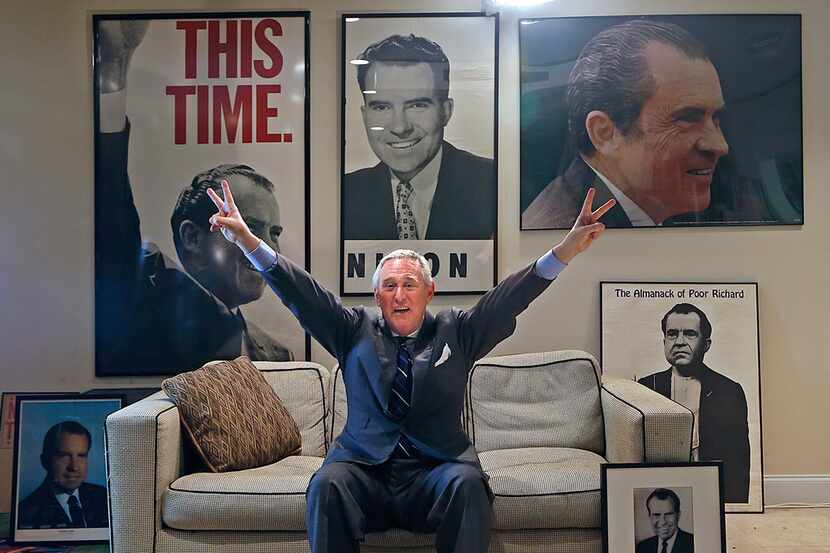 Roger Stone, pictured at his office in Fort Lauderdale, Fla., is a veteran Republican...