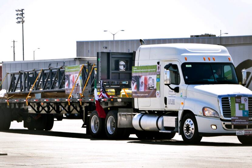 Nearly 3 million trucks a year, like this one, pass through Laredo, making it the largest...