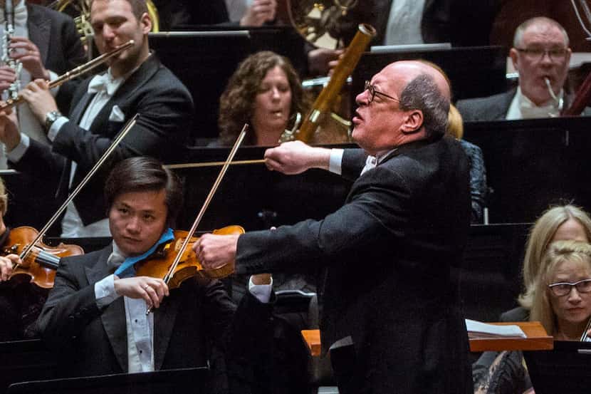 Robert Spano leads the Fort Worth Symphony Orchestra at Bass Performance Hall in Fort Worth...