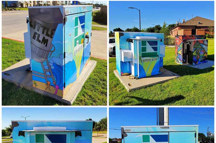The town of Little Elm has partnered with the local Signarama to wrap public utility boxes...