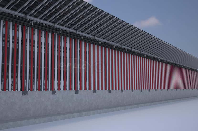 Esta una de las propuestas de la compañía Gleason Partners LLC para construit un muro a lo...