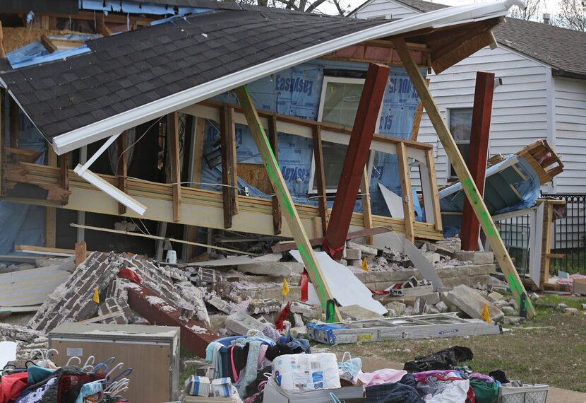 This house exploded at 3534 Espanola Drive in northwest  Dallas in 2018.